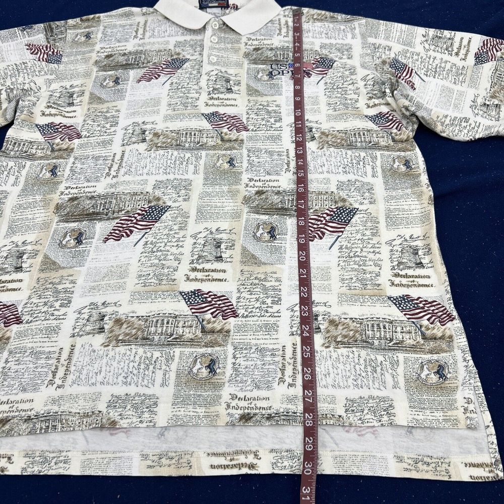US Open Golf Collection Shirt Men's XL American Flag Declaration of Independence - Picture 7 of 10